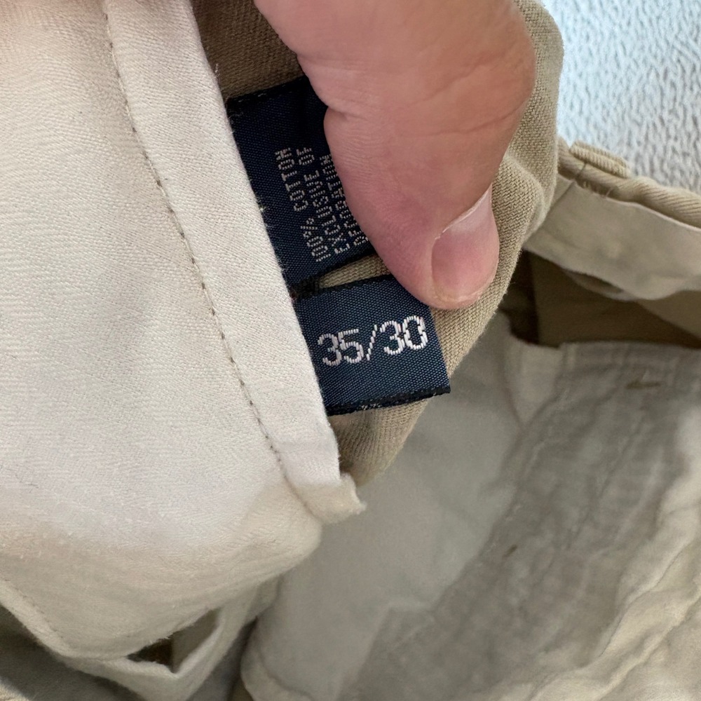Polo Pants Men 35x30 (Fits 35x28) Preston Pant Straight Leg Chino Khaki Tan - Picture 4 of 11